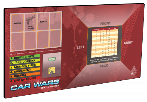 Car Wars Dashboard Mat (Red) cover