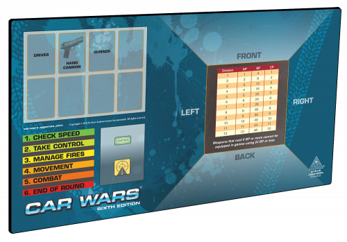 Car Wars Dashboard Playmat (Blue) cover