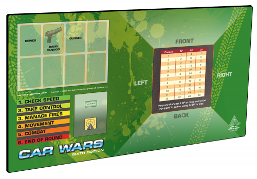 Car Wars Dashboard Mat (Green) cover